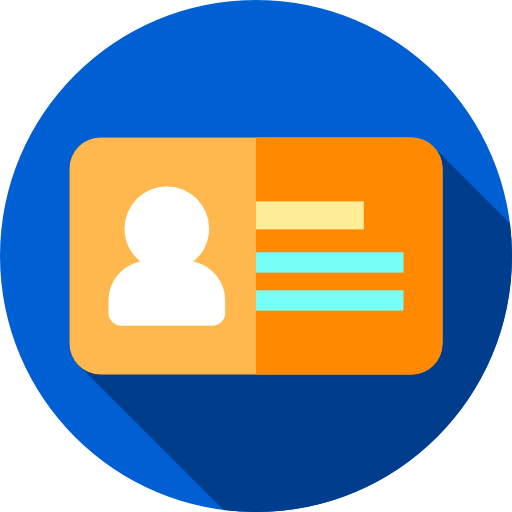 Id card Flat Circular Flat icon