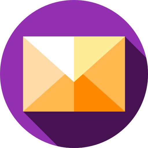 correo Flat Circular Flat icono