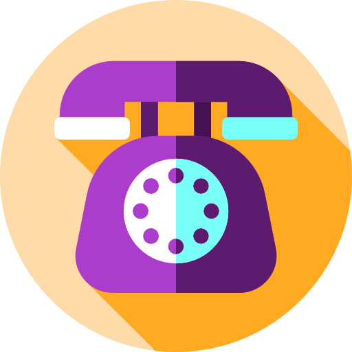 telefoon Flat Circular Flat icoon