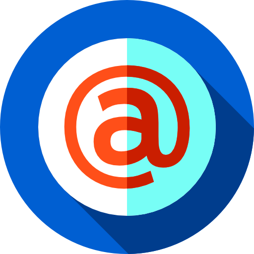 Arroba Flat Circular Flat icon