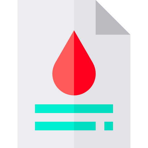 prueba de sangre Basic Straight Flat icono