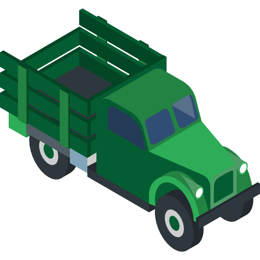 vrachtwagens Isometric Flat icoon