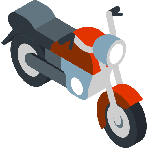 moto Isometric Flat icono