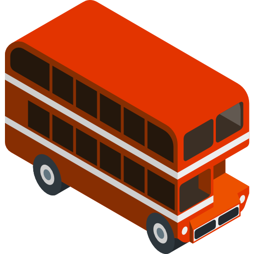 autobus Isometric Flat ikona