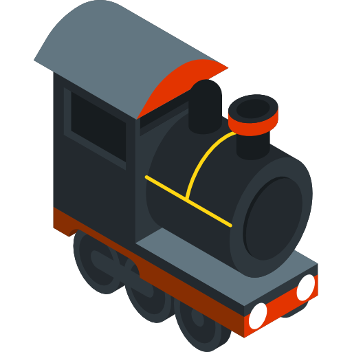 locomotora Isometric Flat icono