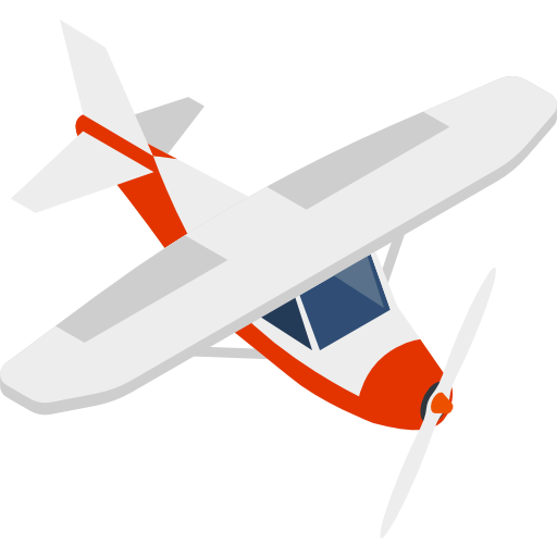 Small plane Isometric Flat icon