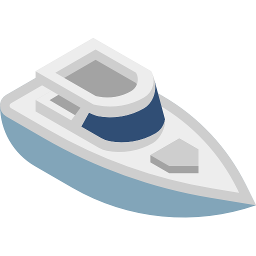 yacht Isometric Flat icona