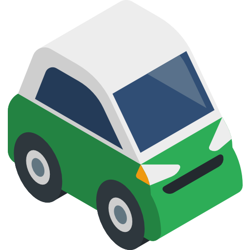 Electric car Isometric Flat icon