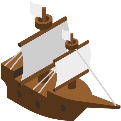Лодка Isometric Flat иконка