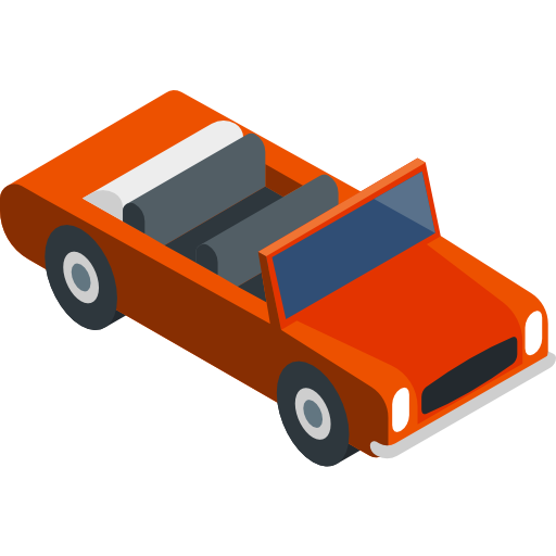 cabriolet Isometric Flat icon