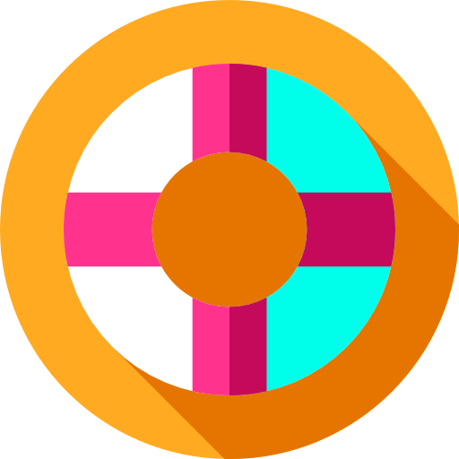 ライフガード Flat Circular Flat icon