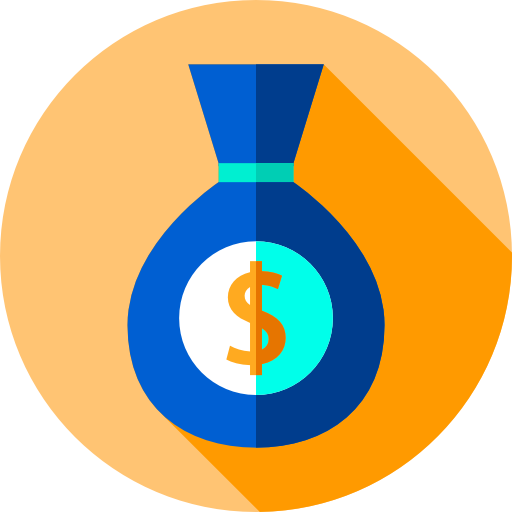 bolsa de dinero Flat Circular Flat icono
