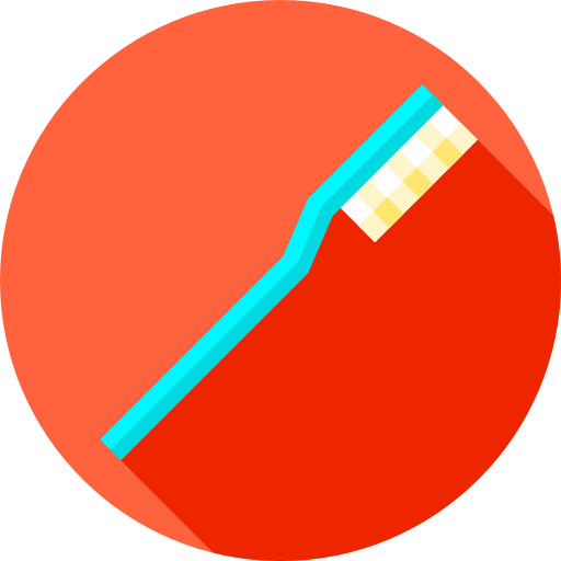 Toothbrush Flat Circular Flat icon