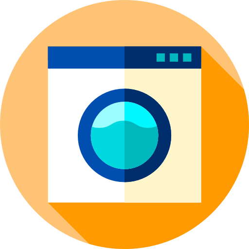 Washing machine Flat Circular Flat icon