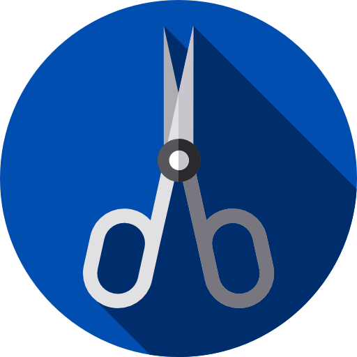 Scissors Flat Circular Flat icon