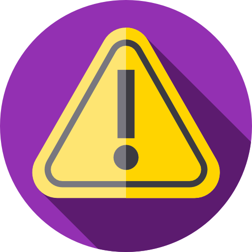 Warning sign Flat Circular Flat icon