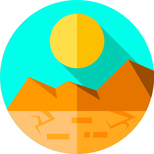 Desert Flat Circular Flat icon