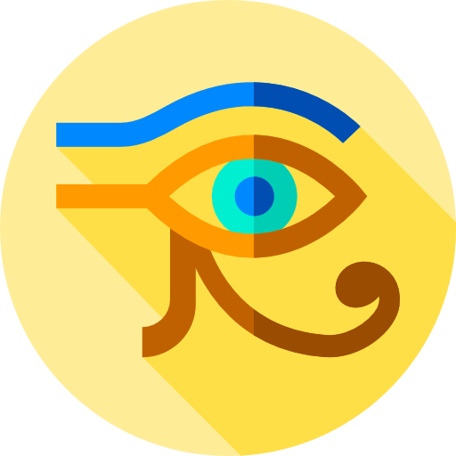Eye of ra Flat Circular Flat icon