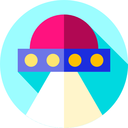 Ufo Flat Circular Flat icon