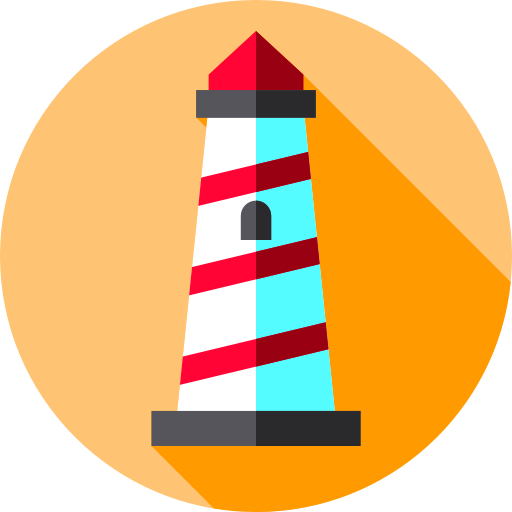 Lighthouse Flat Circular Flat icon