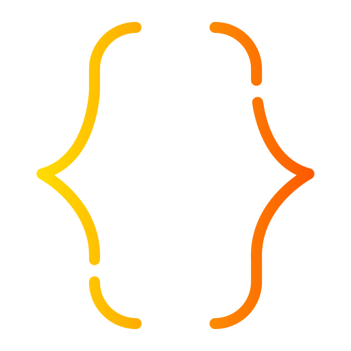 parentesi Generic gradient outline icona
