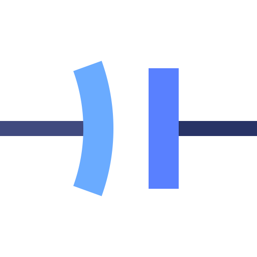 Capacitor Basic Straight Flat icon