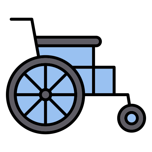 바퀴 달린 의자 Generic color lineal-color icon