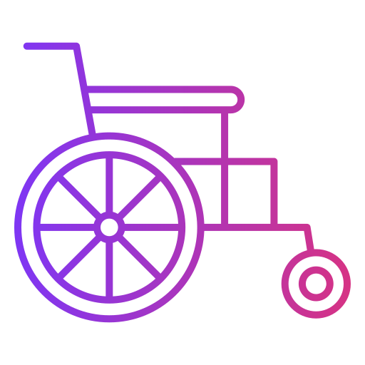 cadeira de rodas Generic gradient outline Ícone