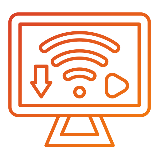 Downlink Generic gradient outline icon