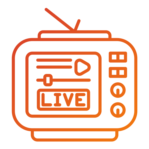 Live tv Generic gradient outline icon