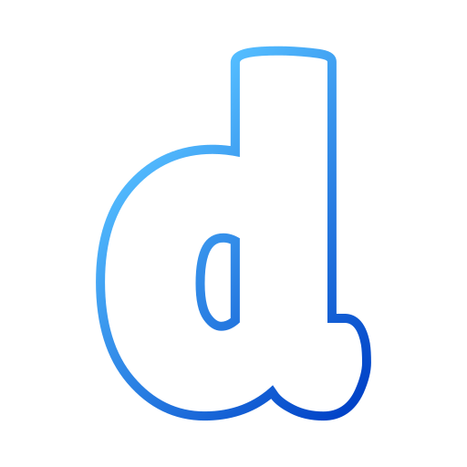 문자 d Generic gradient outline icon