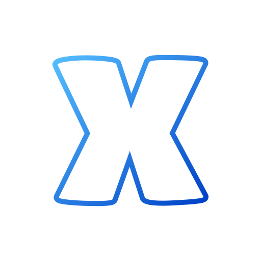 lettera x Generic gradient outline icona
