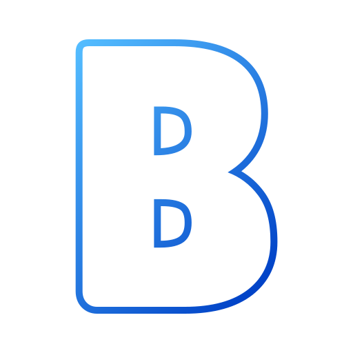 lettera b Generic gradient outline icona