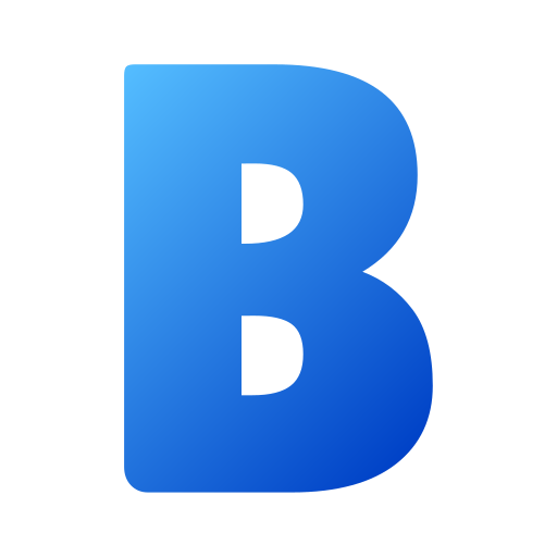 letter b Generic gradient fill icoon