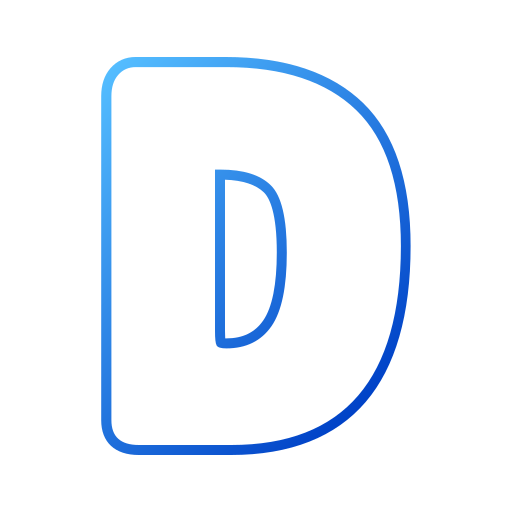 文字d Generic gradient outline icon