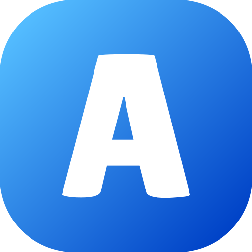 Letter a Generic black fill icon
