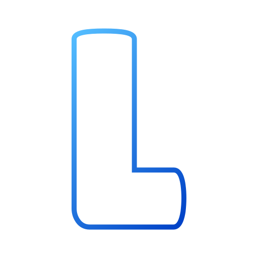 문자 l Generic gradient outline icon