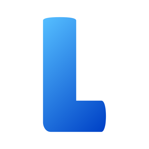 Letter l Generic gradient fill icon