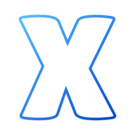 litera x Generic gradient outline ikona