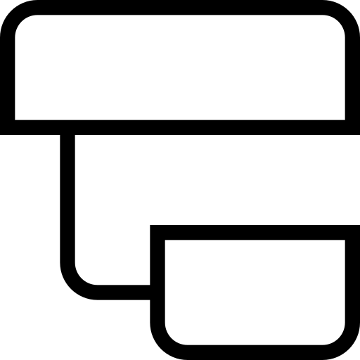 sous-tâche de diagramme UICONS Straight Thin Icône