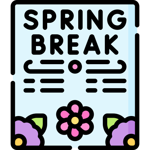 spring break, frühjahrsurlaub, frühjahrsferien Special Lineal color icon