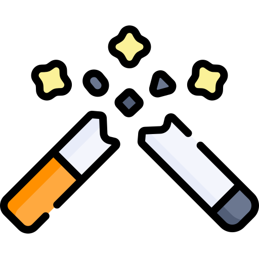 Бросить курить Kawaii Lineal color иконка