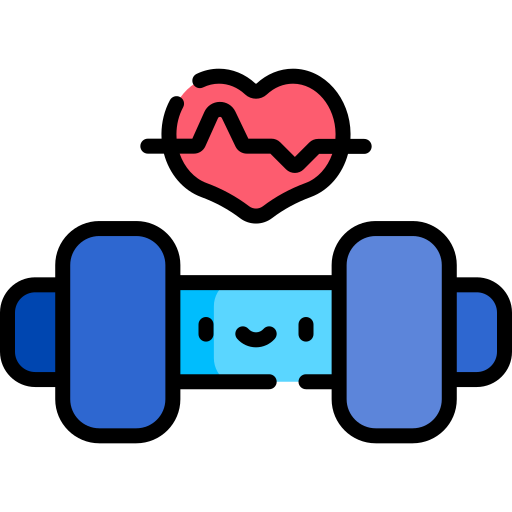 Dumbbells Kawaii Lineal color icon