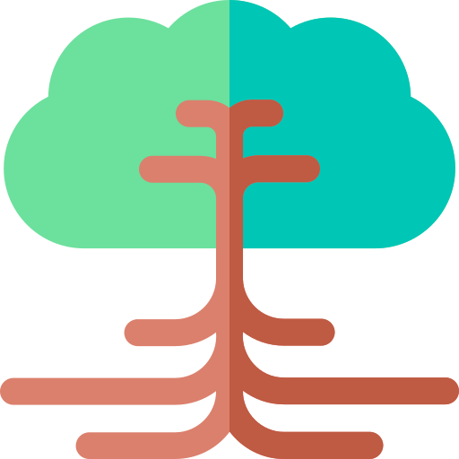 Árbol de la vida Basic Rounded Flat icono