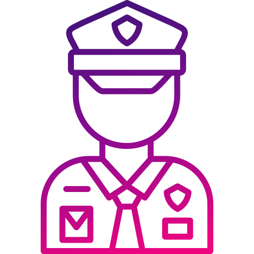 politie agent Generic gradient outline icoon