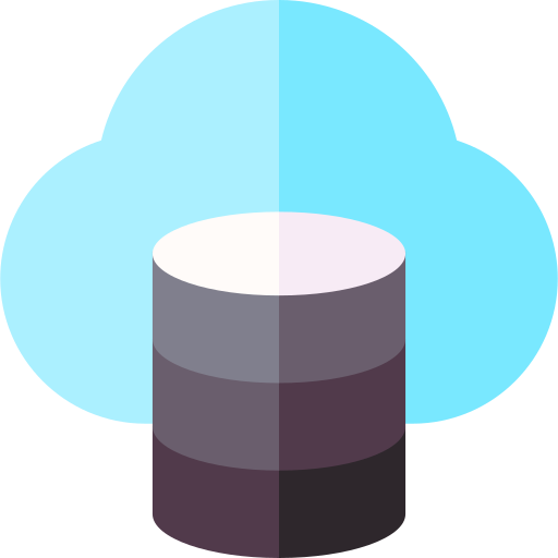 nube de datos Basic Rounded Flat icono