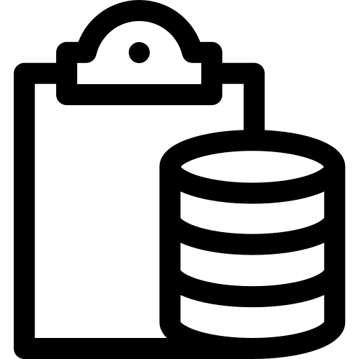 Database table Basic Rounded Lineal icon