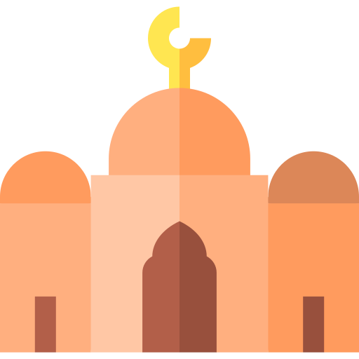 moskee Basic Straight Flat icoon