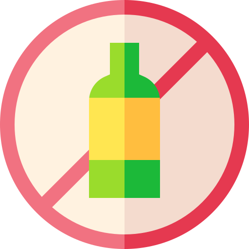 No alcohol Basic Straight Flat icon