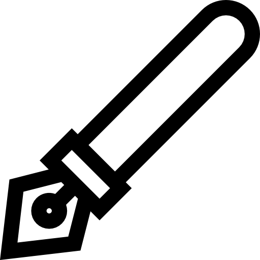 pluma de tinta Basic Straight Lineal icono